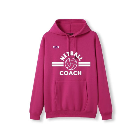 Presentation Gift Netball Coach Hoodie - Front View