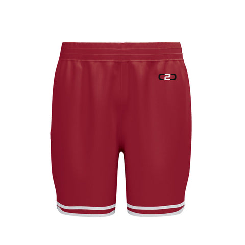 QLD Core Shorts Pro Sideseam Maroon Design Your Own Custom