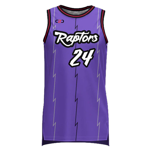 Custom Raptors Slimfit Hp Split Basketball Singlet Purple