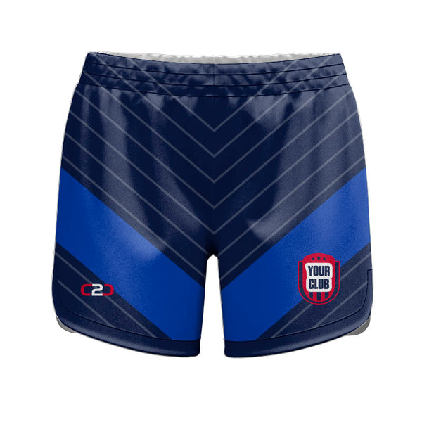 Custom ADMIRAL HP Ladies Girls Curve Shorts 13CM Front View