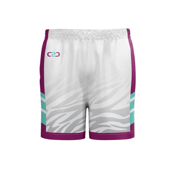 Custom Tigers Basketball Shorts Mid Thigh Front View