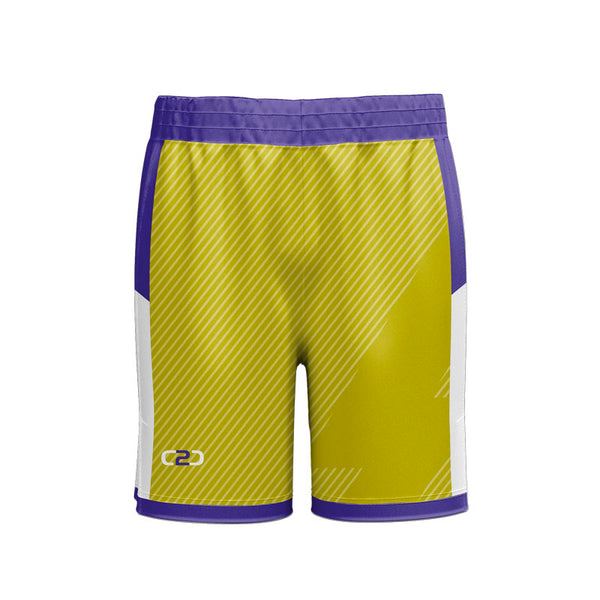 Custom Thunder Basketball Shorts Above Knee Front View