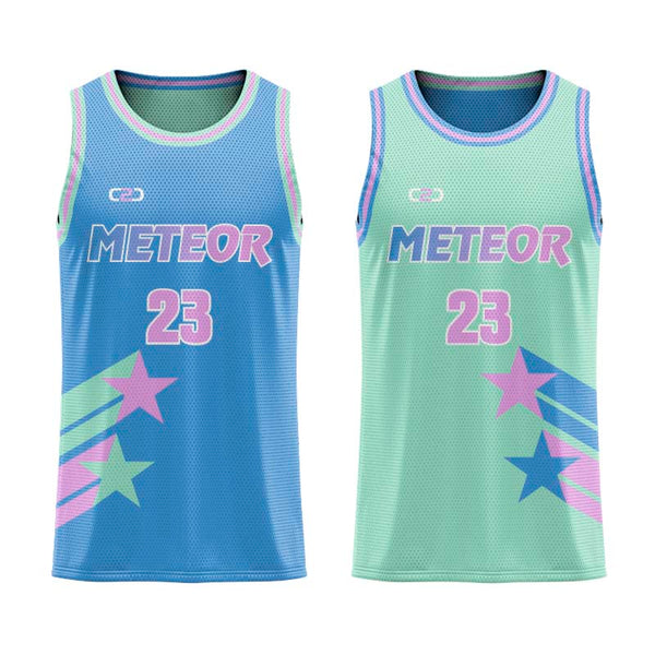 Meteor Reversible Basketball Singlet Front View
